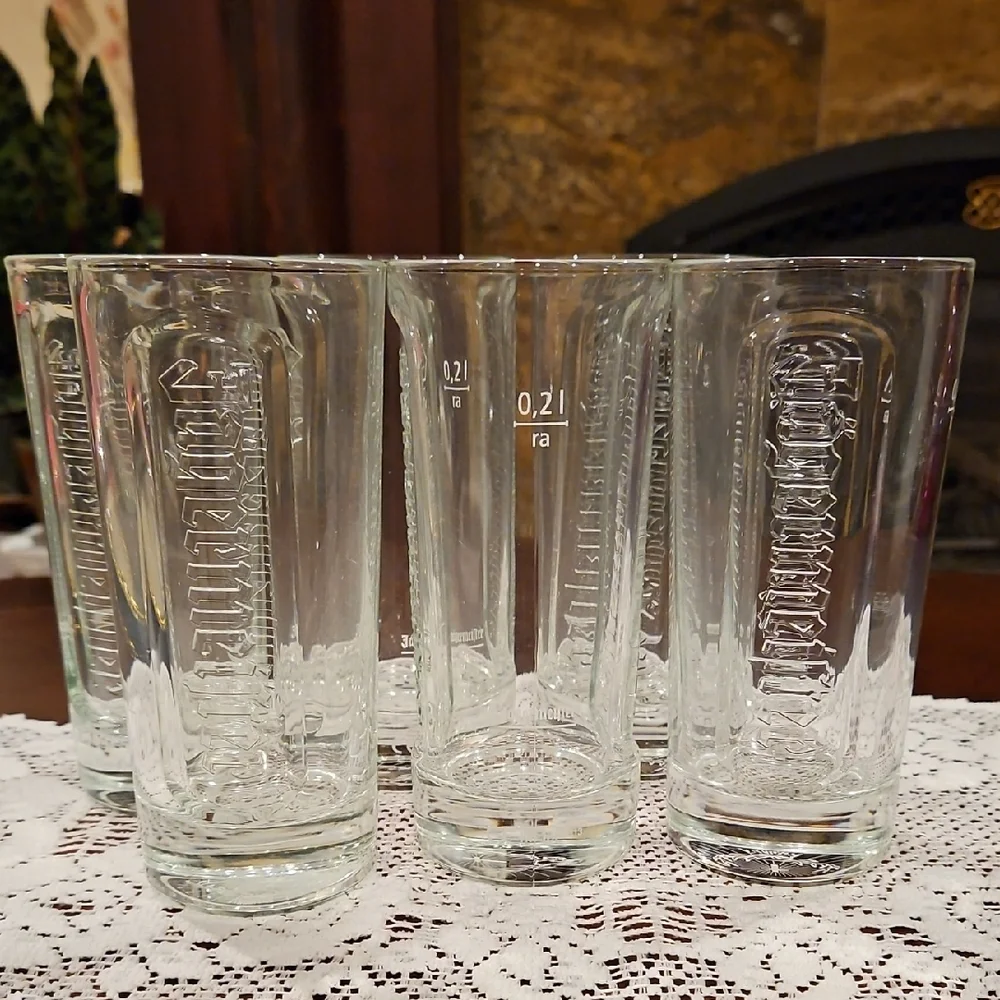 Vintage Jägermeister 0.2L Embossed Highball Glasses - Set of 2 Rastal Barware